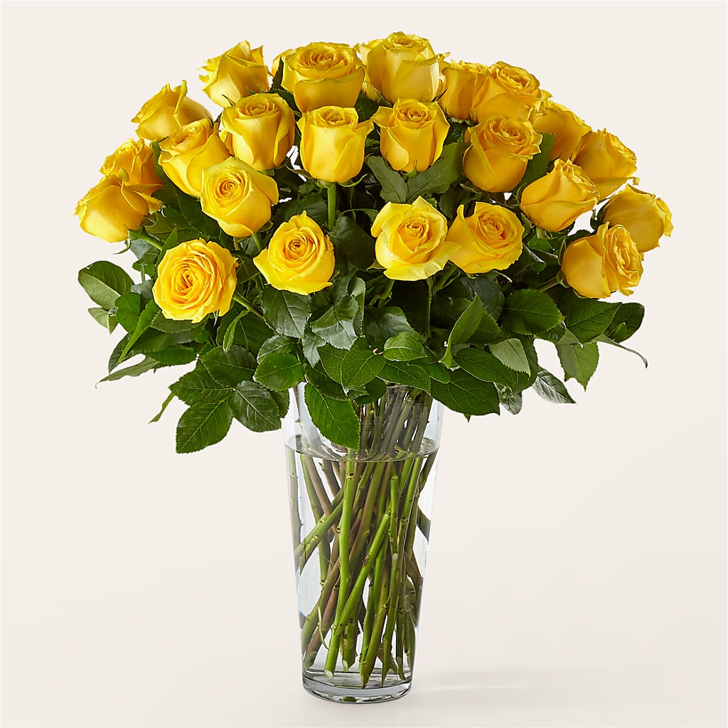 Long Stem Yellow Rose Bouquet – MARE'S FLOWER SHOP, Las Vegas NV