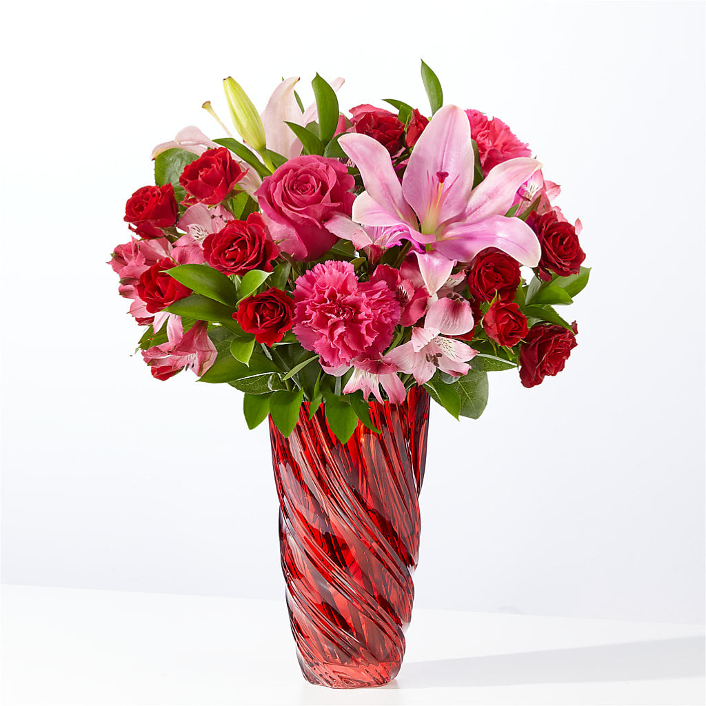 In Love Bouquet with Luxe Swirl Vase – MARE'S FLOWER SHOP, Las Vegas NV