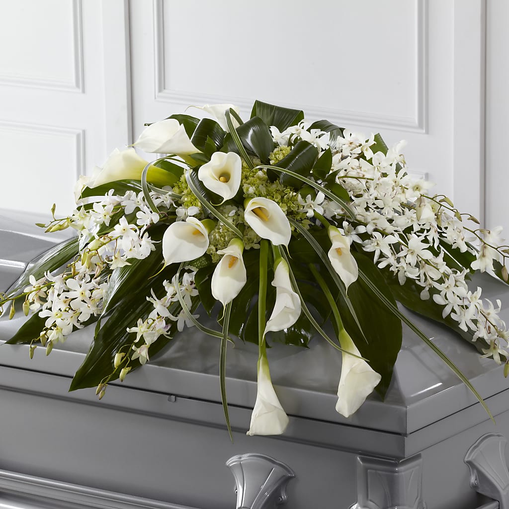 Angel Wings Casket Spray – MARE'S FLOWER SHOP, Las Vegas NV