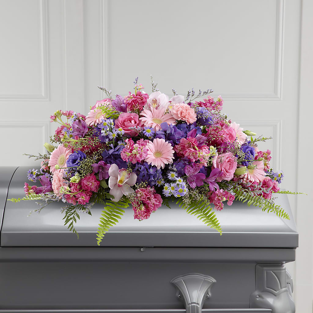 Glorious Garden Casket Spray – MARE'S FLOWER SHOP, Las Vegas NV