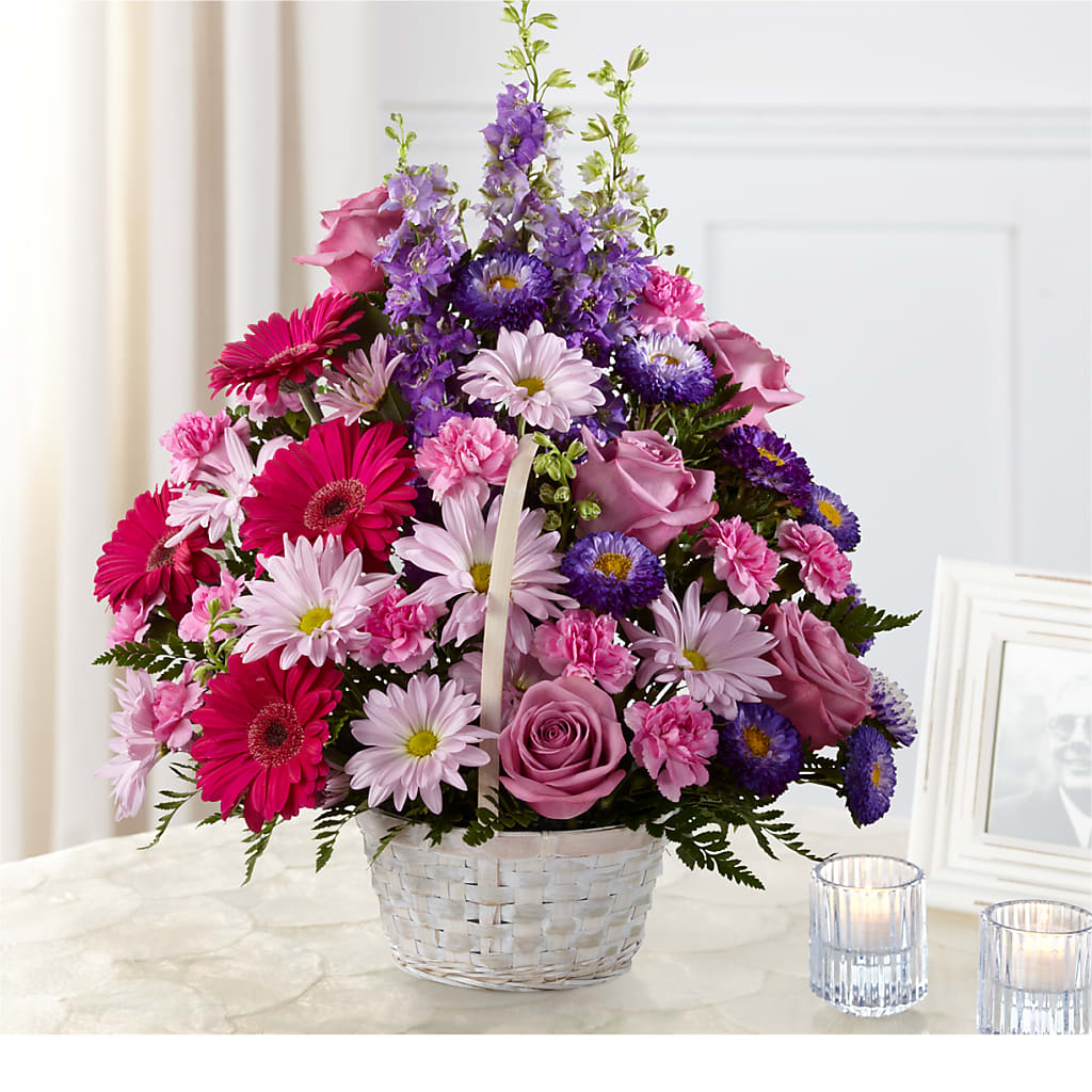 Pastel Peace Basket – MARE'S FLOWER SHOP, Las Vegas NV