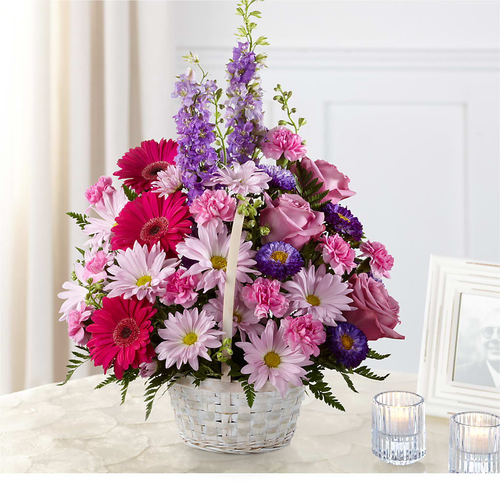 Pastel Peace Basket – MARE'S FLOWER SHOP, Las Vegas NV
