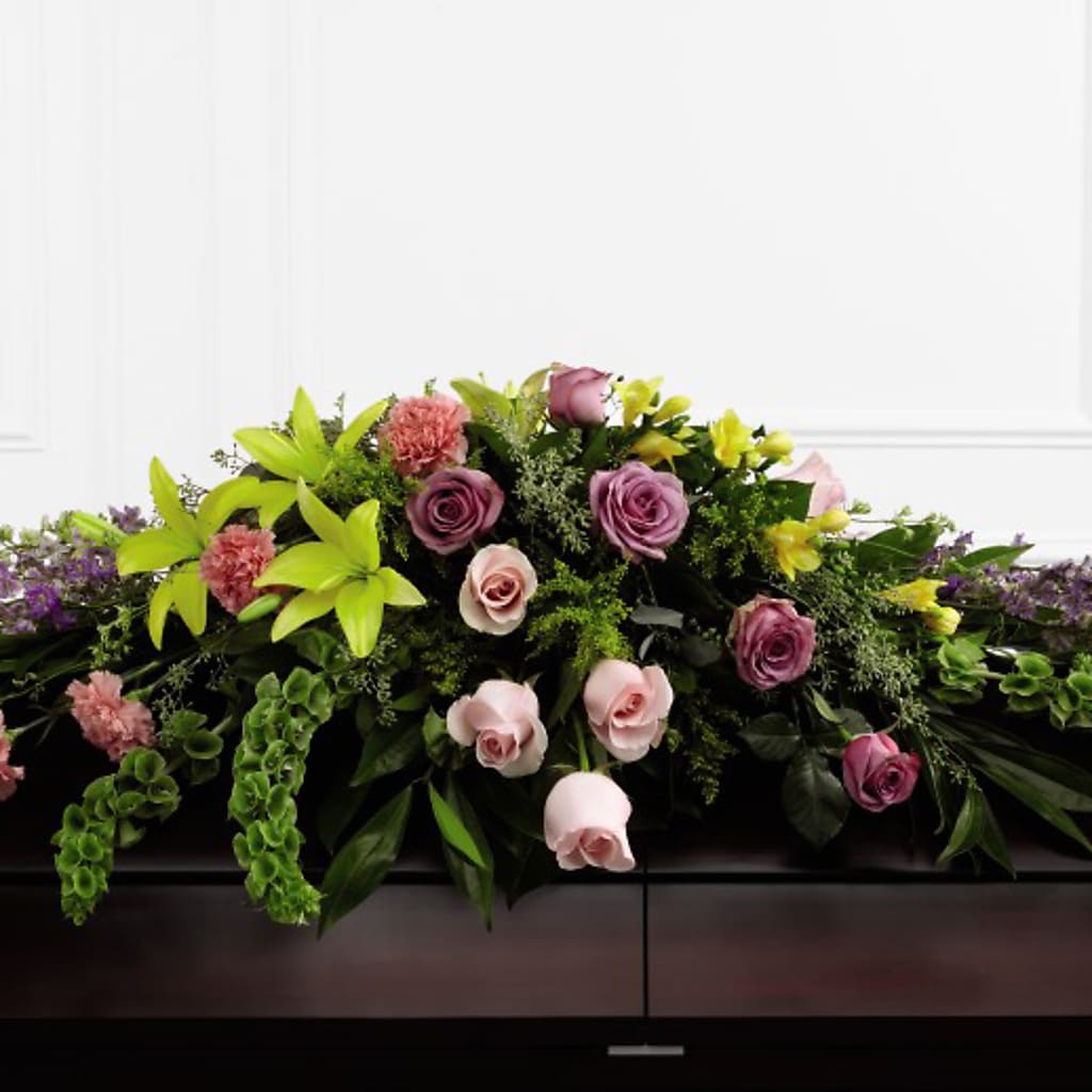 Forever Beloved Casket Spray – MARE'S FLOWER SHOP, Las Vegas NV