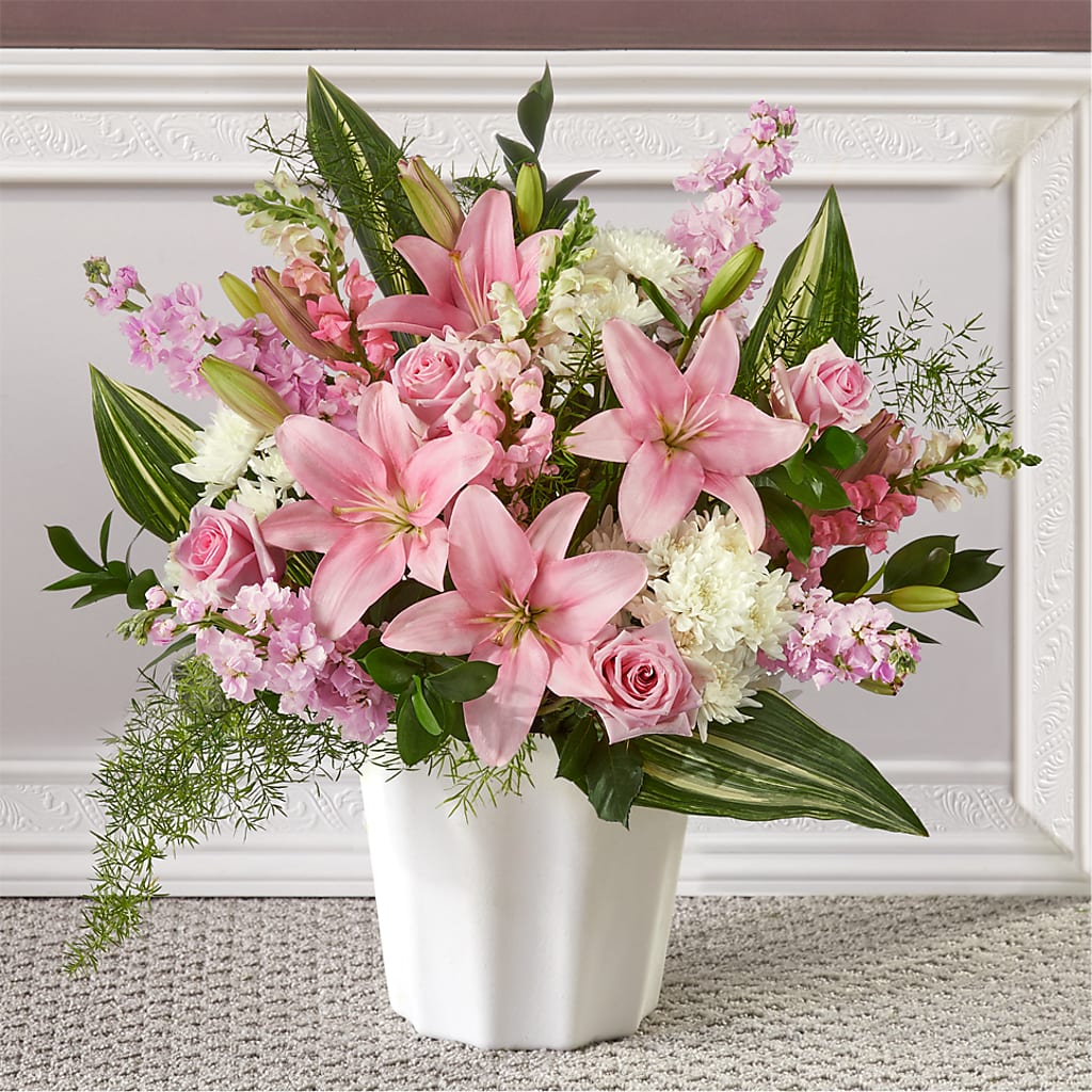 Simply Serene Floor Basket – MARE'S FLOWER SHOP, Las Vegas NV