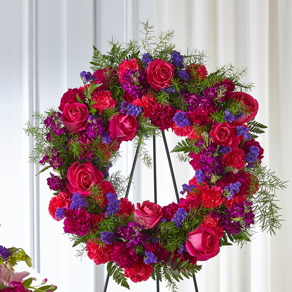 Calming Colors Wreath – MARE'S FLOWER SHOP, Las Vegas NV