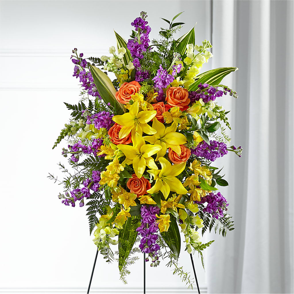 Thoughtful Prayers Standing Spray – MARE'S FLOWER SHOP, Las Vegas NV