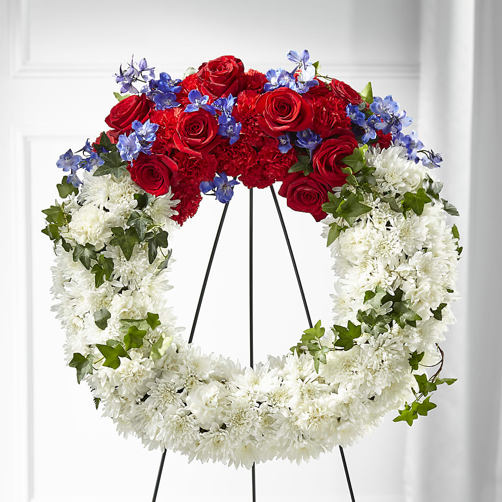 Patriotic Passion Wreath – MARE'S FLOWER SHOP, Las Vegas NV