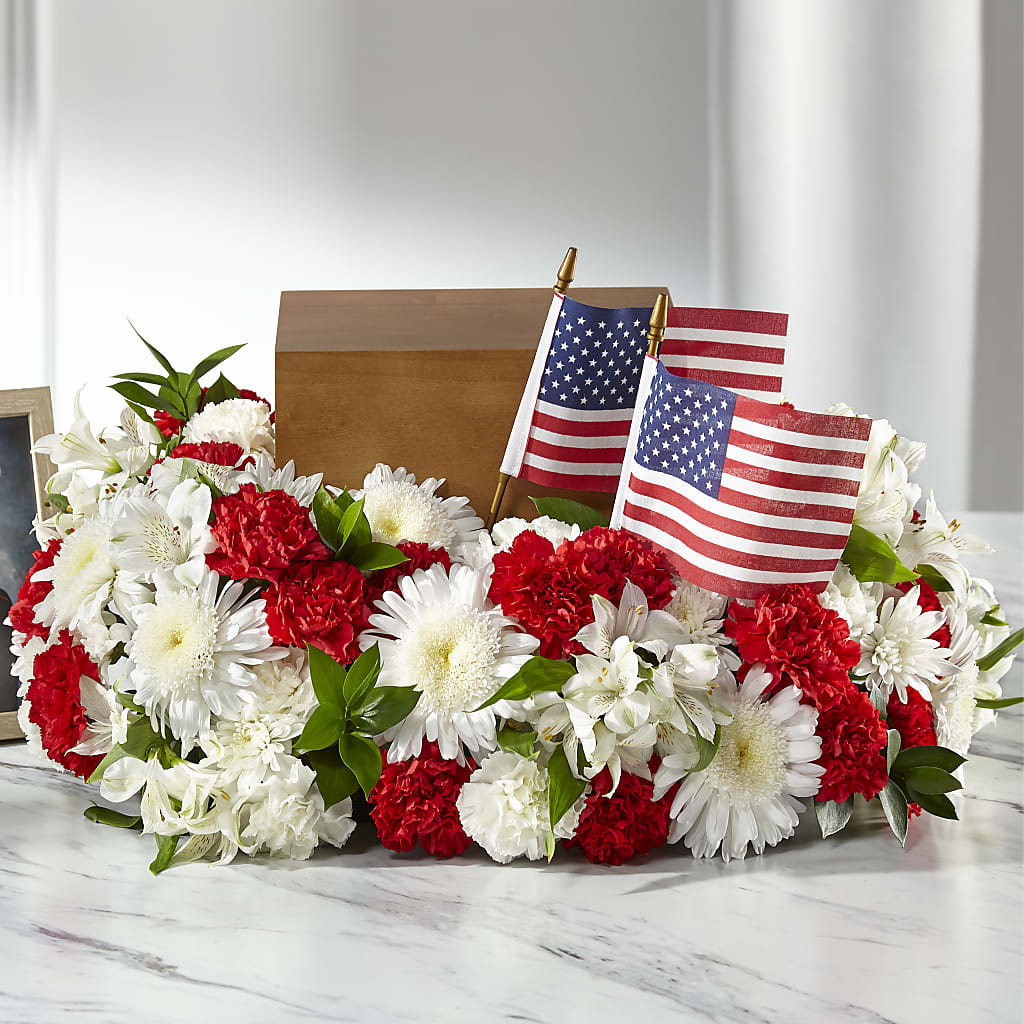 Spirit of Patriotism Cremation Adornment – MARE'S FLOWER SHOP, Las Vegas NV