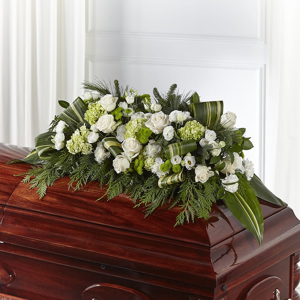 Hopeful Gesture Casket Spray – MARE'S FLOWER SHOP, Las Vegas NV