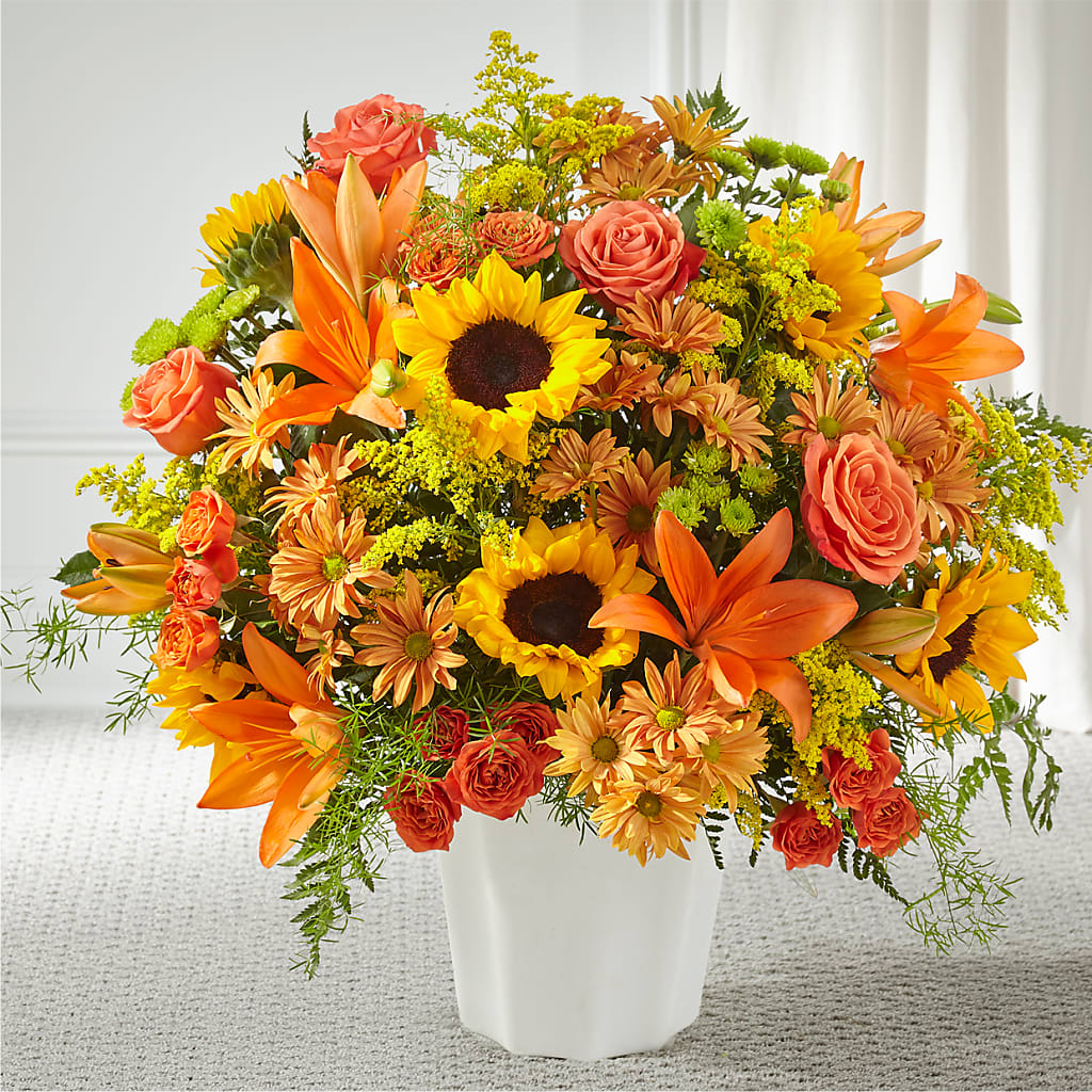 Harvest Thoughts Floor Basket – MARE'S FLOWER SHOP, Las Vegas NV