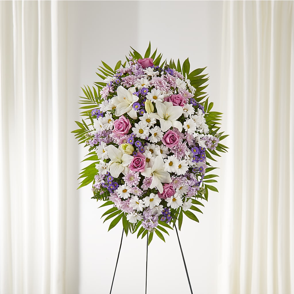 Surrounded by Love Standing Spray – MARE'S FLOWER SHOP, Las Vegas NV
