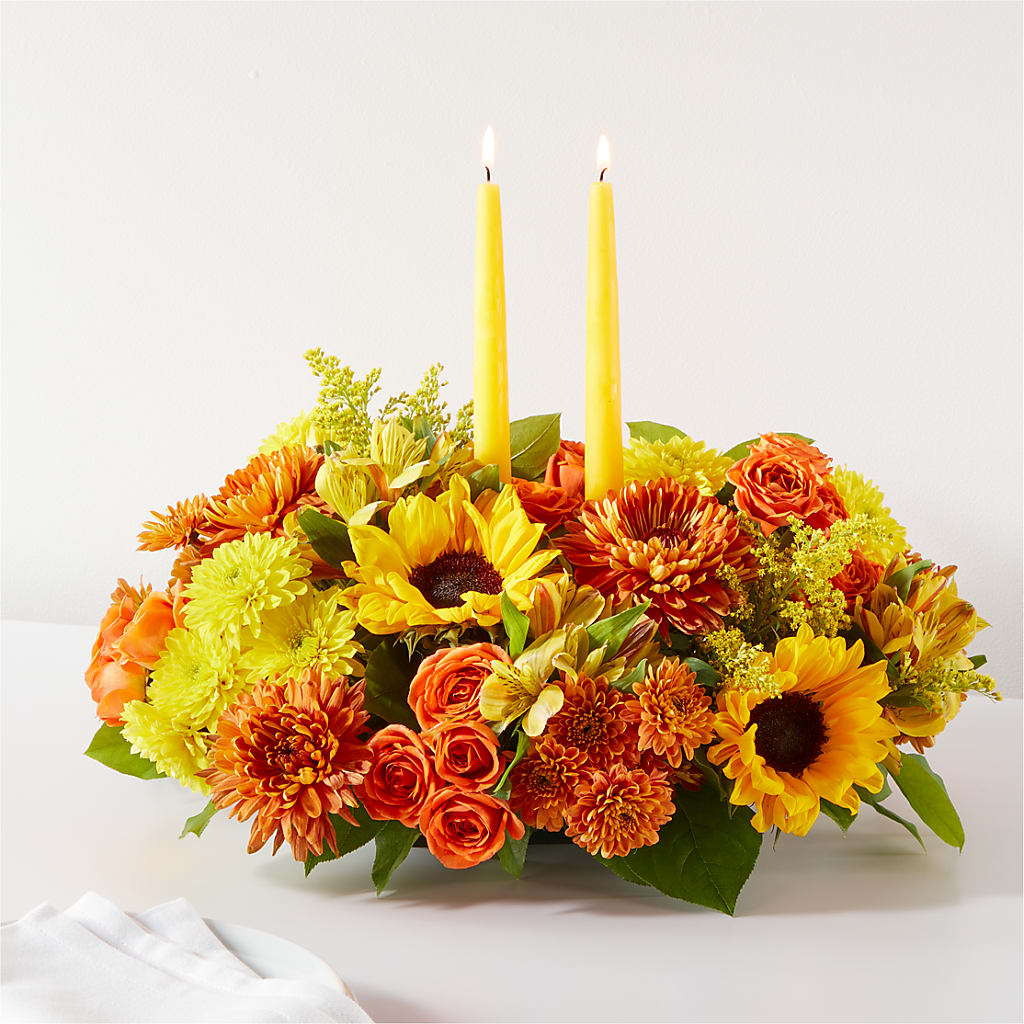 Autumn Harmony Centerpiece – MARE'S FLOWER SHOP, Las Vegas NV