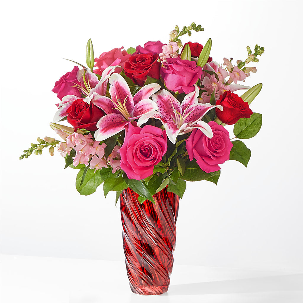 Always You Bouquet with Luxe Swirl Vase – MARE'S FLOWER SHOP, Las Vegas NV