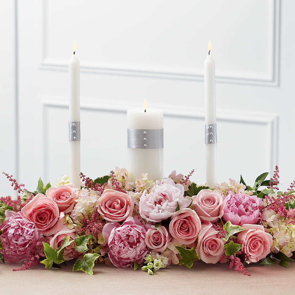 Worldwide Romance Unity Candle Arrangement – MARE'S FLOWER SHOP, Las Vegas NV