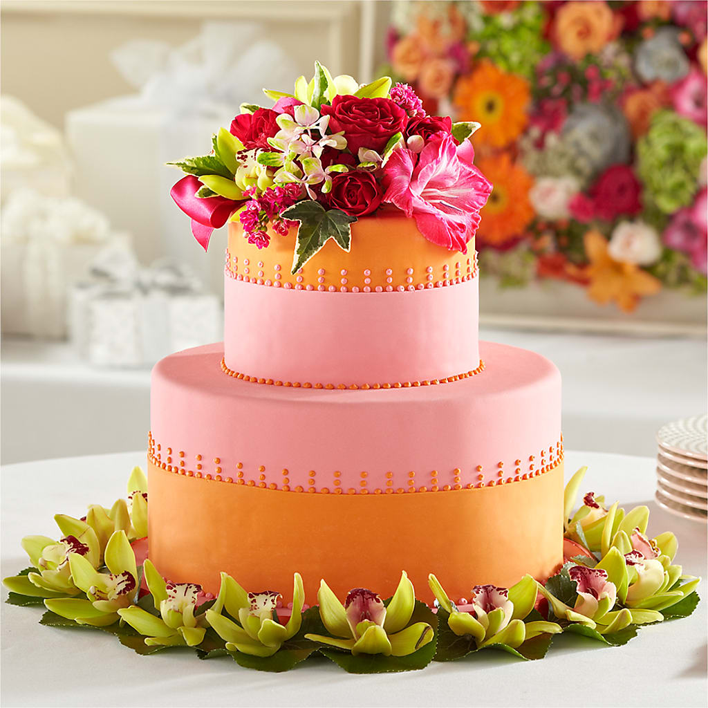 Sweet Citrus Cake Decor – MARE'S FLOWER SHOP, Las Vegas NV
