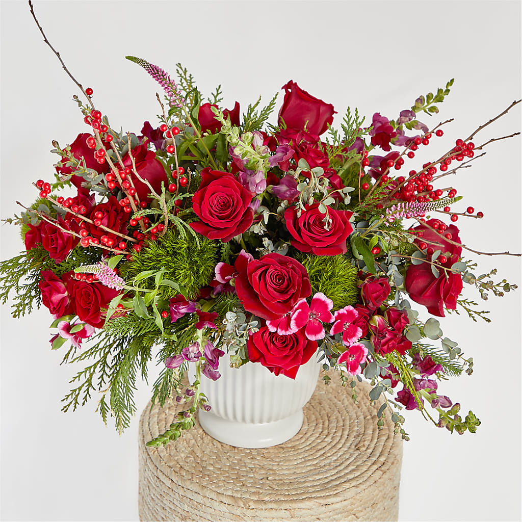 Big Red Bow Bouquet – MARE'S FLOWER SHOP, Las Vegas NV
