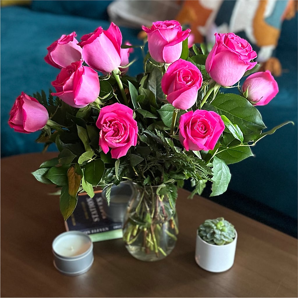 Long Stem Pink Rose Bouquet – MARE'S FLOWER SHOP, Las Vegas NV