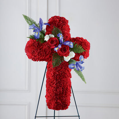 Faithful Hero Floral Cross – MARE'S FLOWER SHOP, Las Vegas NV