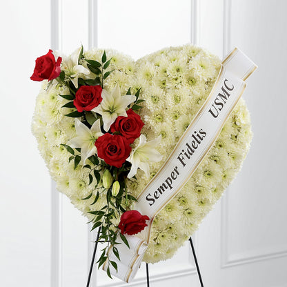 Heartfelt Hero Standing Heart – MARE'S FLOWER SHOP, Las Vegas NV