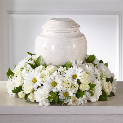 Ivory Gardens Cremation Adornment – MARE'S FLOWER SHOP, Las Vegas NV