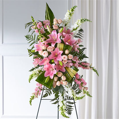 Elegant Embrace Standing Spray – MARE'S FLOWER SHOP, Las Vegas NV