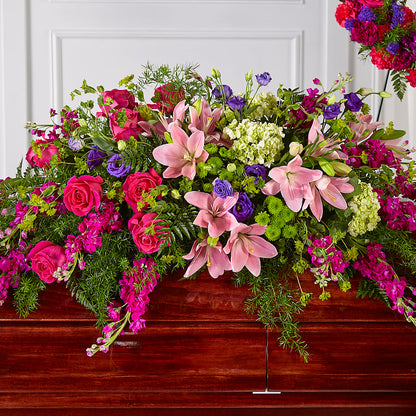 Radiant Tribute Casket Spray – MARE'S FLOWER SHOP, Las Vegas NV