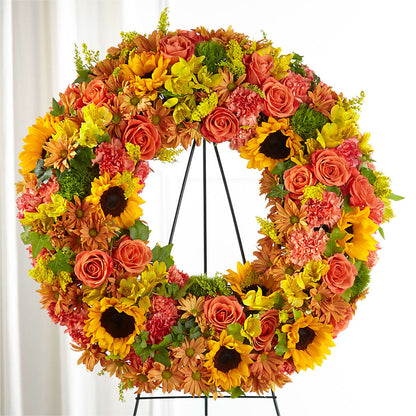 Autumnal Memories Wreath (Standard) – MARE'S FLOWER SHOP, Las Vegas NV