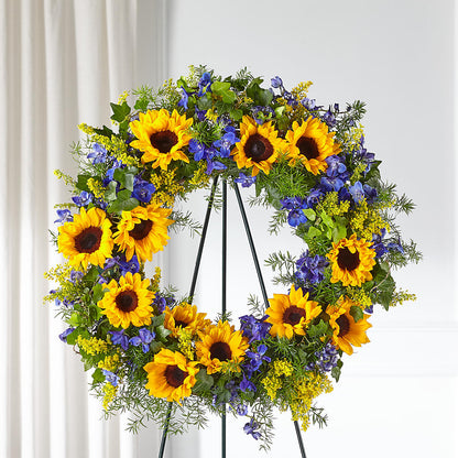 Bright Rays Wreath – MARE'S FLOWER SHOP, Las Vegas NV