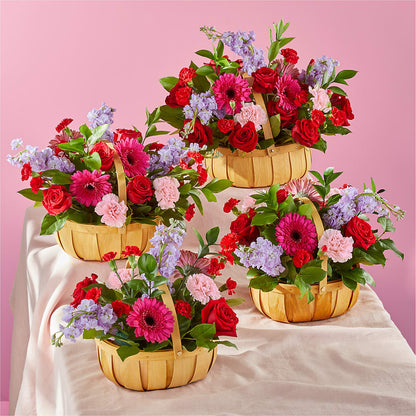 Pink Picnic Basket – MARE'S FLOWER SHOP, Las Vegas NV