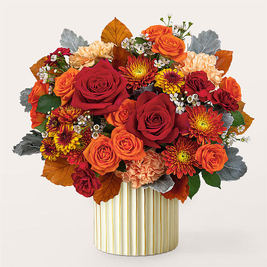 Merlot Bouquet with Ivory Vase – MARE'S FLOWER SHOP, Las Vegas NV