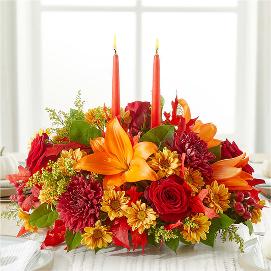 Autumn's Embrace Centerpiece – MARE'S FLOWER SHOP, Las Vegas NV