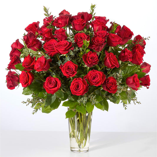 Forever Yours Fifty Stem Red Rose Bouquet – MARE'S FLOWER SHOP, Las Vegas NV